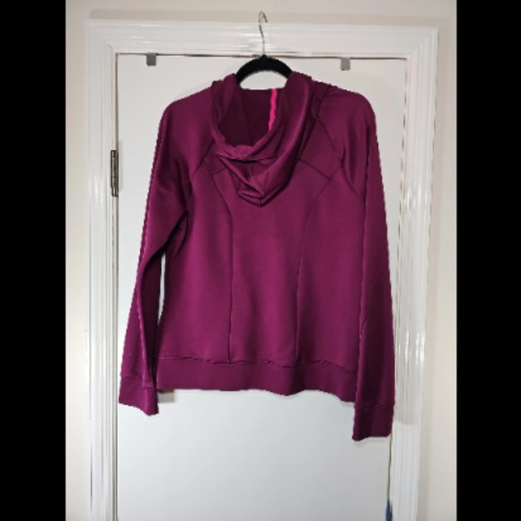 Fila Sport Plum Polyester Fleece Lined Hooded Jacket-Size: Large - Picture 2 of 5